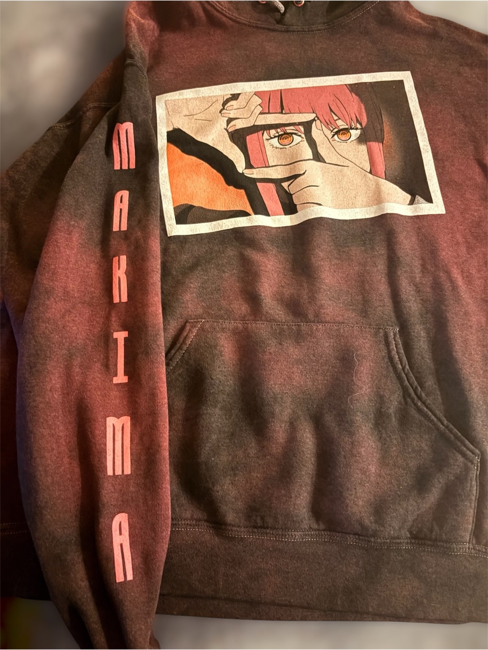 Chainsaw man  Graphic Hoodie with Pink Accents